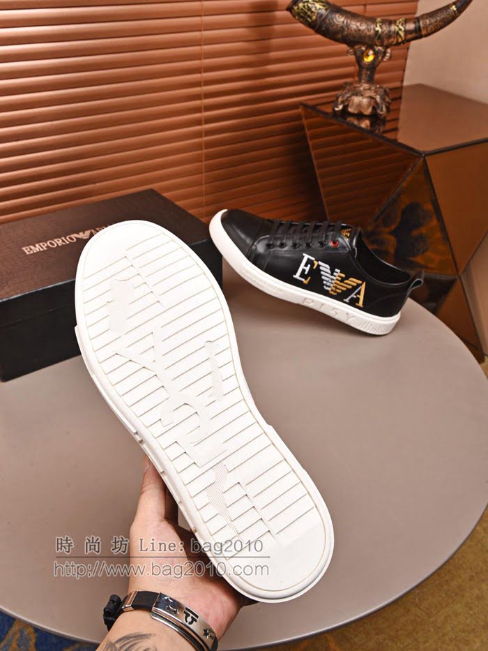 Armani男鞋 原版專櫃潮鞋 頂級牛皮 歐美時尚風格 阿瑪尼休閒男鞋  jpx2210